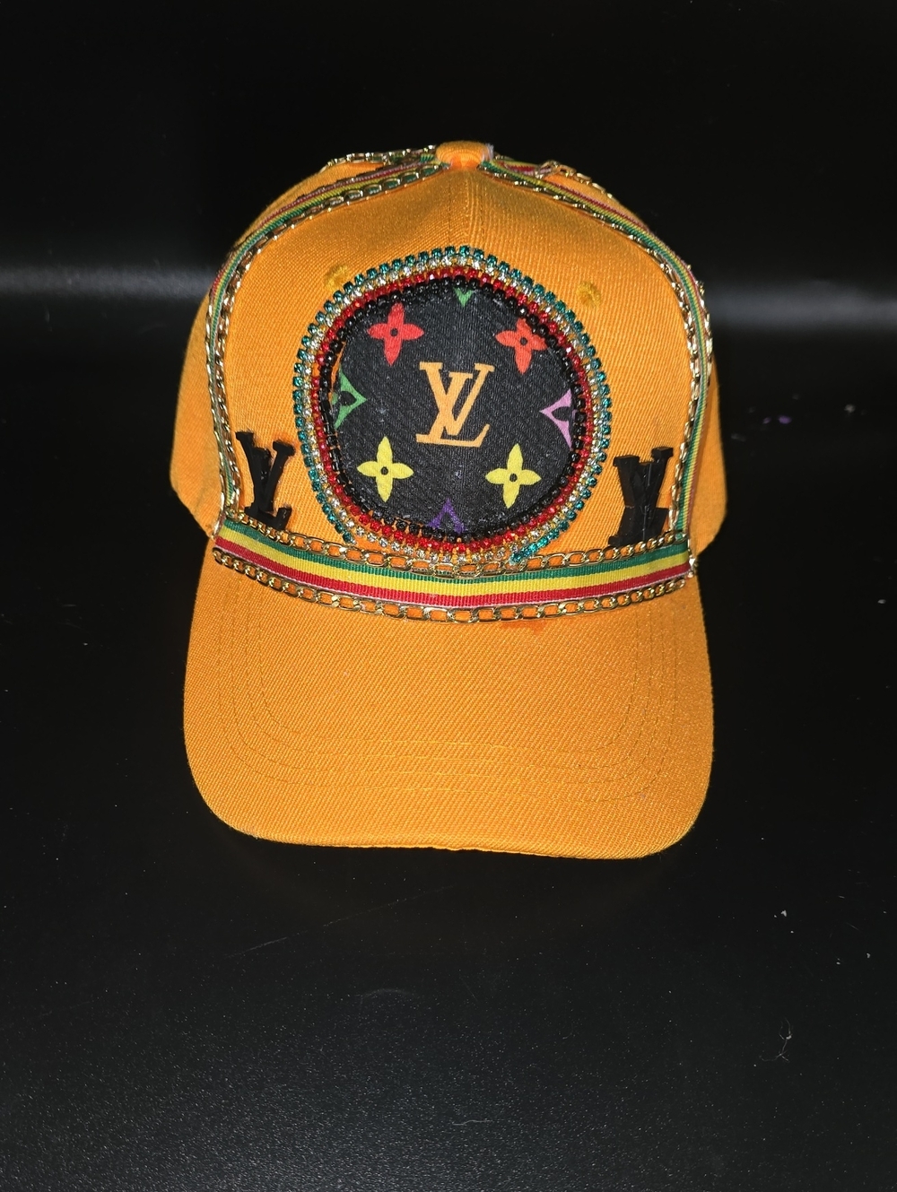 Gold Embellished Baseball Cap
